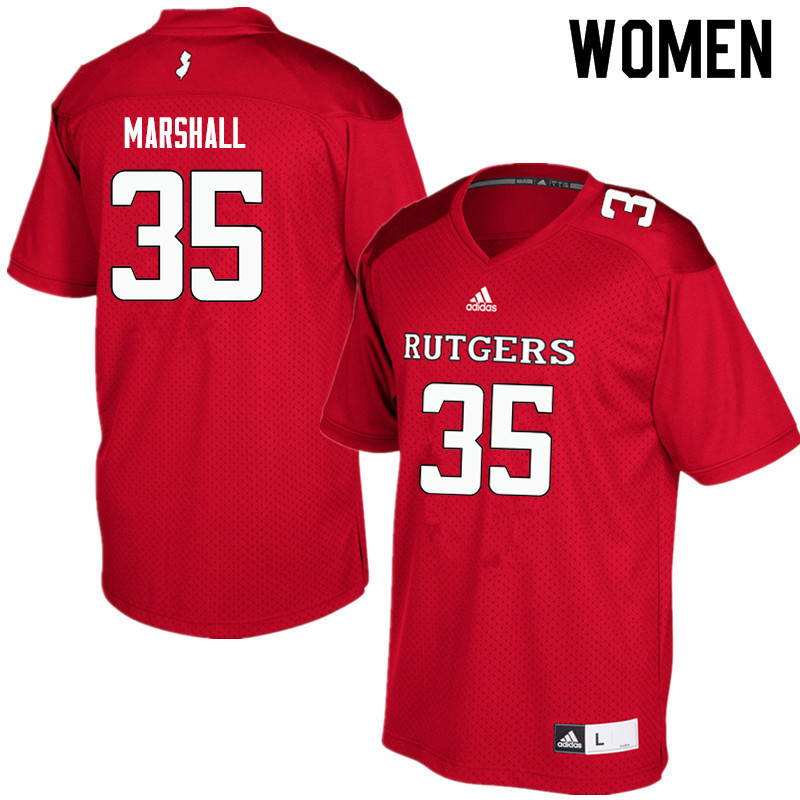 Women #35 Anthony Marshall Rutgers Scarlet Knights College Football Jerseys Sale-Red - Click Image to Close